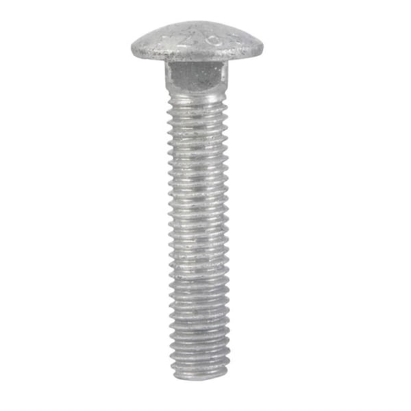 Hillman 812575 0.375 x 2 in. Hot Dipped Galvanized Carriage Screw Bolt 55494 - main
